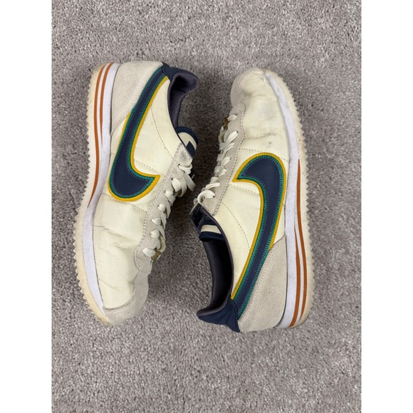 Nike Cortez 72 DJ5183 100 Coconut Yellow Navy Green Sz 8.5 - Picture 1 of 14